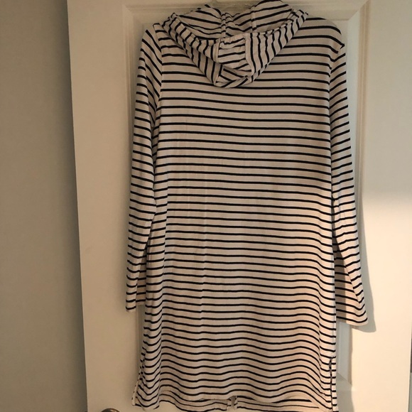 Coolibar Cabana Navy and White Striped Hoodie - Picture 4 of 9